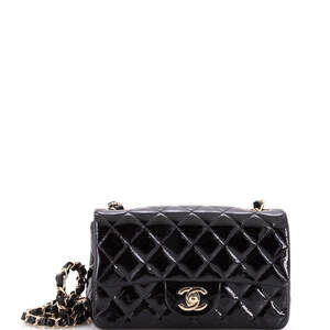 Chanel Mini Classic Single Flap Bag Quilted Patent